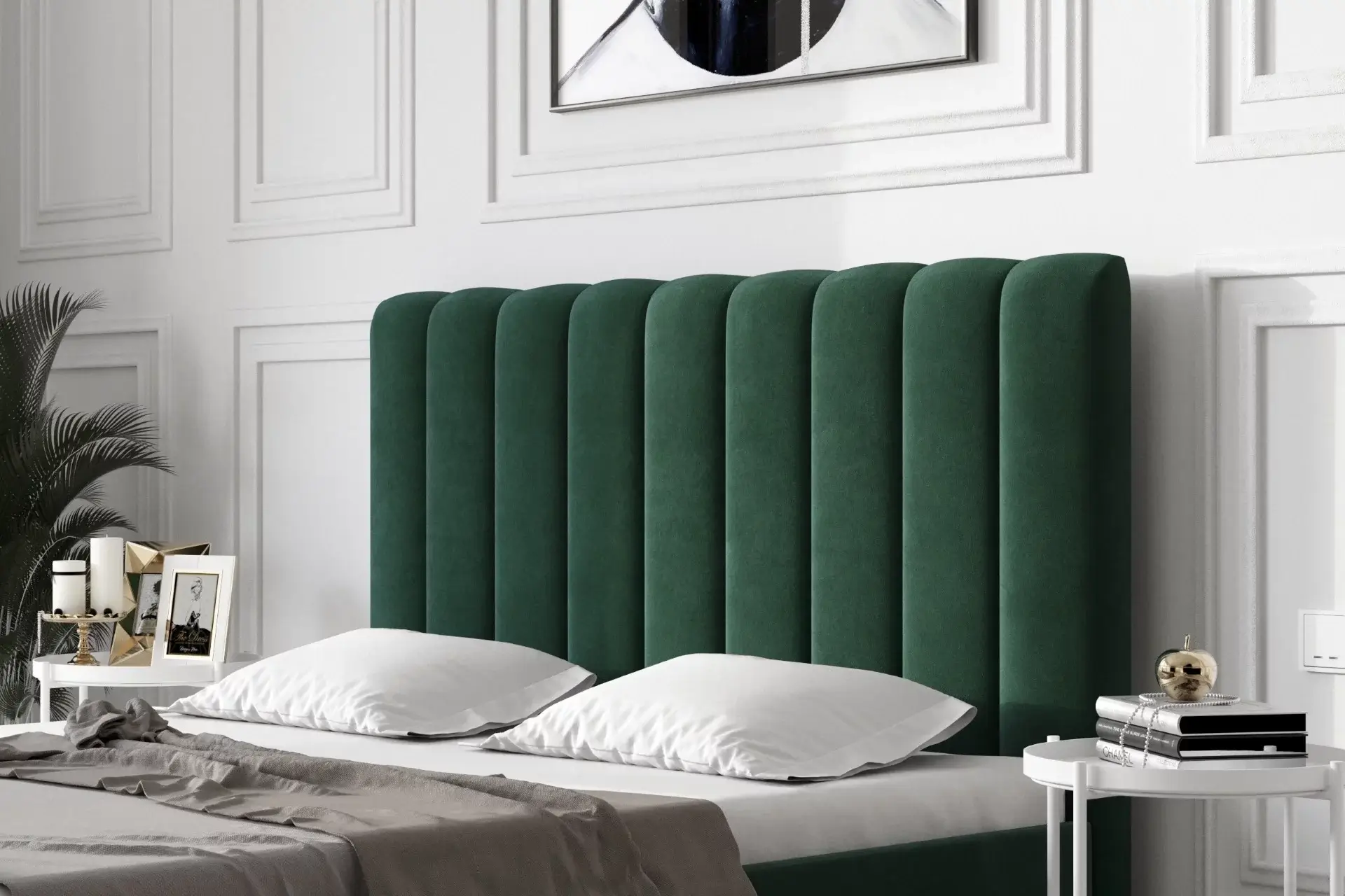 Zagłówek z przeszyciami